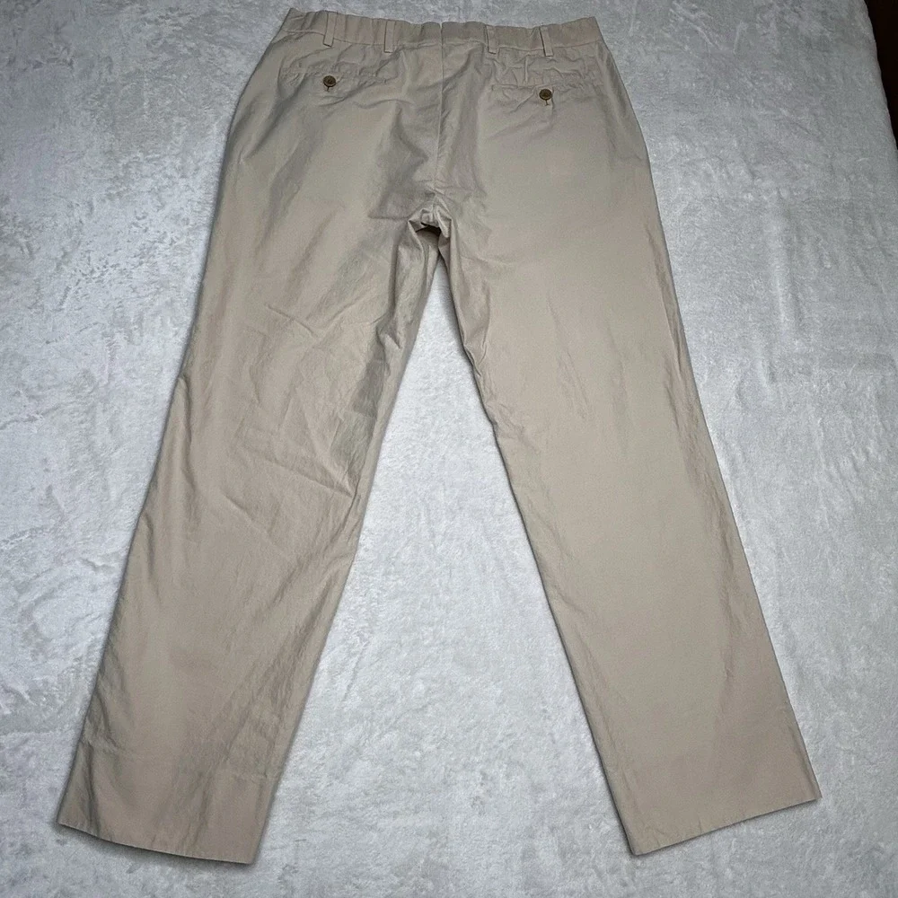 Brooks Brothers Fitzgerald‎ Light Tan Straight Leg Pants Mens 35 X 30 Cotton